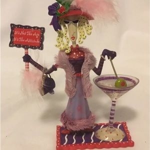 Chic Purple and Red Lady Figurine